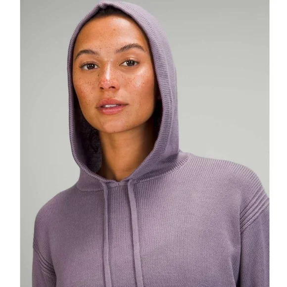 Lululemon Double Knit Sweater Hoodie / Size M/L / Dusky Lavender Cashlu - Picture 3 of 12